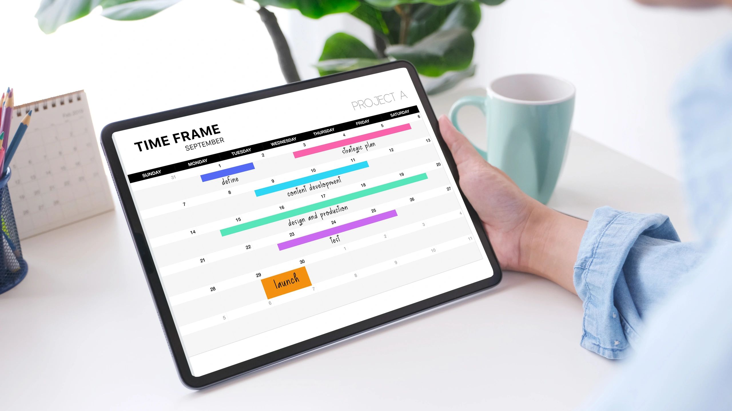 digital planner tablet modern stationery